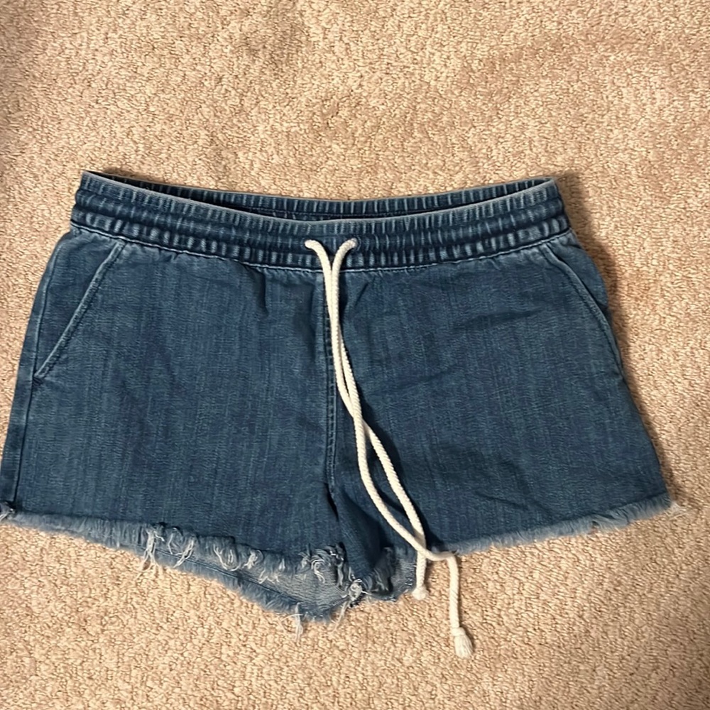 Aerie Drawstring Jean Shorts